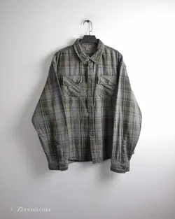 پیراهن پشمی طوسی و سبز