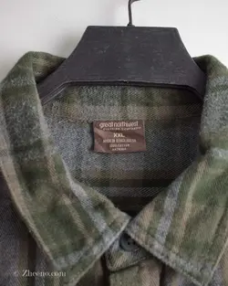 پیراهن پشمی طوسی و سبز