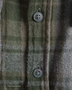 پیراهن پشمی طوسی و سبز