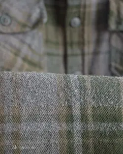 پیراهن پشمی طوسی و سبز