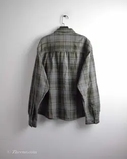 پیراهن پشمی طوسی و سبز