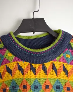 بافت وینتیج رنگارنگ