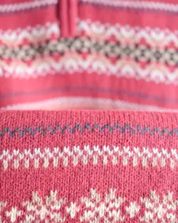 بافت وینتیج نیم زیپ قرمز