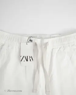 شلوار لینن سفید Zara