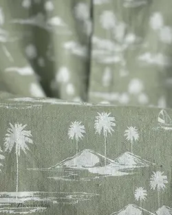 پیراهن لینن آستین کوتاه طرح دار Jean Pascale