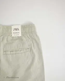 شلوار لینن سبز Zara