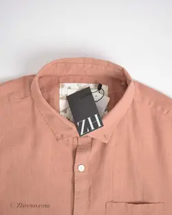 پیراهن لینن آستین کوتاه Jean Pascale