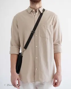 پیراهن لینن خاکی