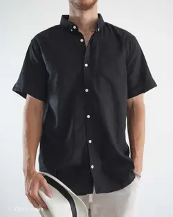 پیراهن لینن مشکی Jean Pascale