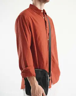 پیراهن لینن آجری Marfinno