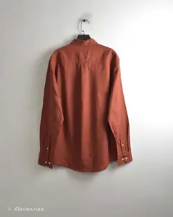 پیراهن لینن آجری Marfinno