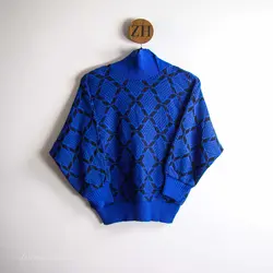 بافت طرحدار آبی