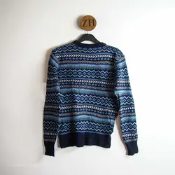 بافت طرحدار آبی