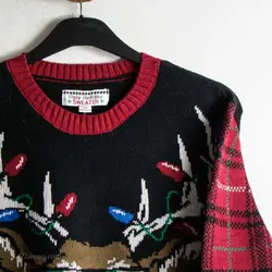 بافت طرحدار Ugly holiday sweater