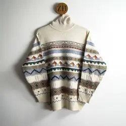 بافت طرحدار یقه اسکی