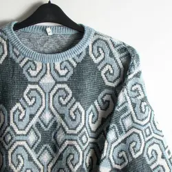 بافت طرحدار آبی