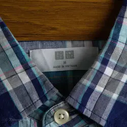 پیراهن کنف آستین کوتاه  Uni qlo