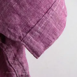 پیراهن کنف آستین کوتاه Top Valu