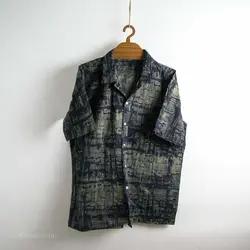 پیراهن هاوایی مشکی طرحدار