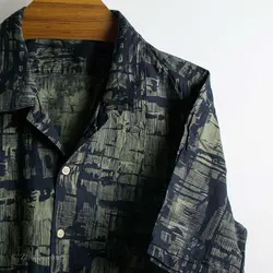 پیراهن هاوایی مشکی طرحدار