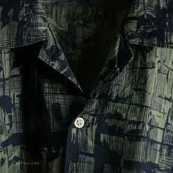 پیراهن هاوایی مشکی طرحدار