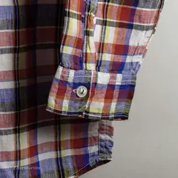 پیراهن کنف چهارخونه
