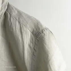 پیراهن کنف آستین کوتاه