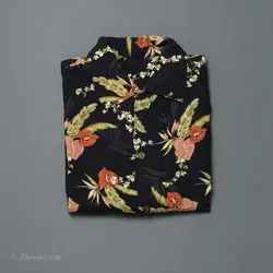 پیراهن هاوایی گلدار قرمز