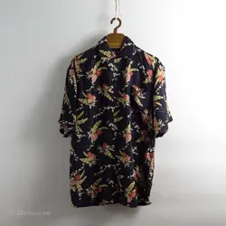 پیراهن هاوایی گلدار قرمز