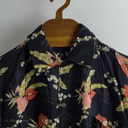 پیراهن هاوایی گلدار قرمز