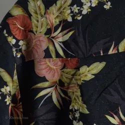 پیراهن هاوایی گلدار قرمز