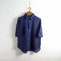 پیراهن کنف آستین کوتاه  Lovrys Farm