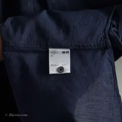 پیراهن کنف آستین کوتاه  Uni qlo