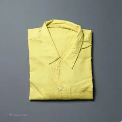 پیراهن کنف آستین کوتاه  -