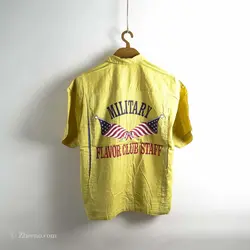 پیراهن کنف آستین کوتاه  -