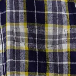 پیراهن کنف آستین کوتاه چهارخونه