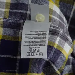 پیراهن کنف آستین کوتاه چهارخونه