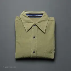 پیراهن کبریتی زیتونی