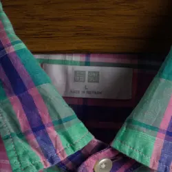 پیراهن کنف آستین کوتاه  Uni qlo