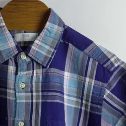 پیراهن کنف آستین کوتاه  Uni qlo