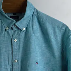 پیراهن نخی آستین کوتاه  Tommy Hilfiger