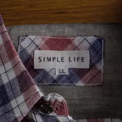 پیراهن کنف آستین کوتاه  Simple Life