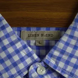 پیراهن کنف آستین کوتاه  Linen Blend