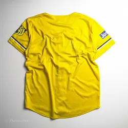 تیشرت بیسبالی زرد