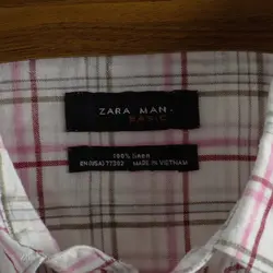 پیراهن کنف آستین کوتاه  Zara Man