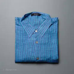 پیراهن کنف آستین کوتاه  Raika