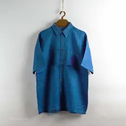 پیراهن کنف آستین کوتاه  Raika