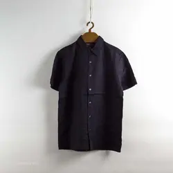 پیراهن کنف آستین کوتاه Perry Ellis