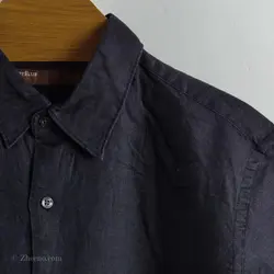 پیراهن کنف آستین کوتاه Perry Ellis