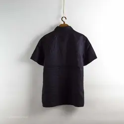 پیراهن کنف آستین کوتاه Perry Ellis